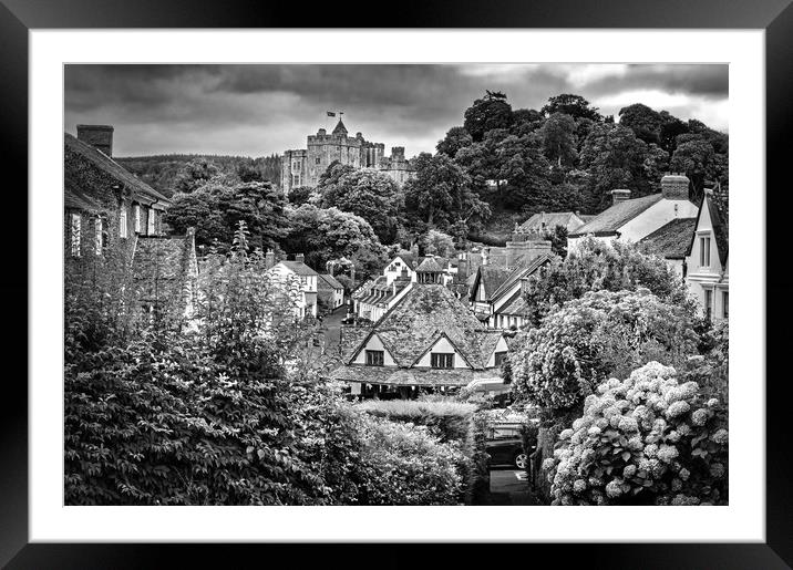 Dunster Village and Castle Framed Mounted Print by Darren Galpin