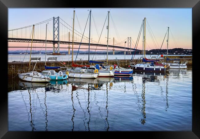South Queensferry Harbour Framed Print by Darren Galpin