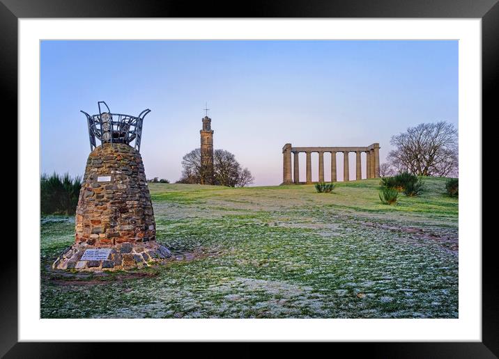 Edinburgh Monuments Framed Mounted Print by Darren Galpin