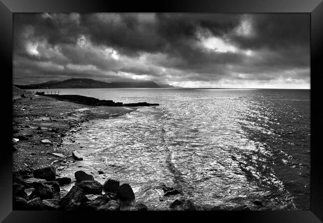 Lyme Regis Beach and Jurassic Coastline Framed Print by Darren Galpin