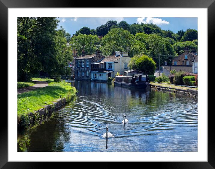 Rodley Barge Leeds  Framed Mounted Print by Darren Galpin