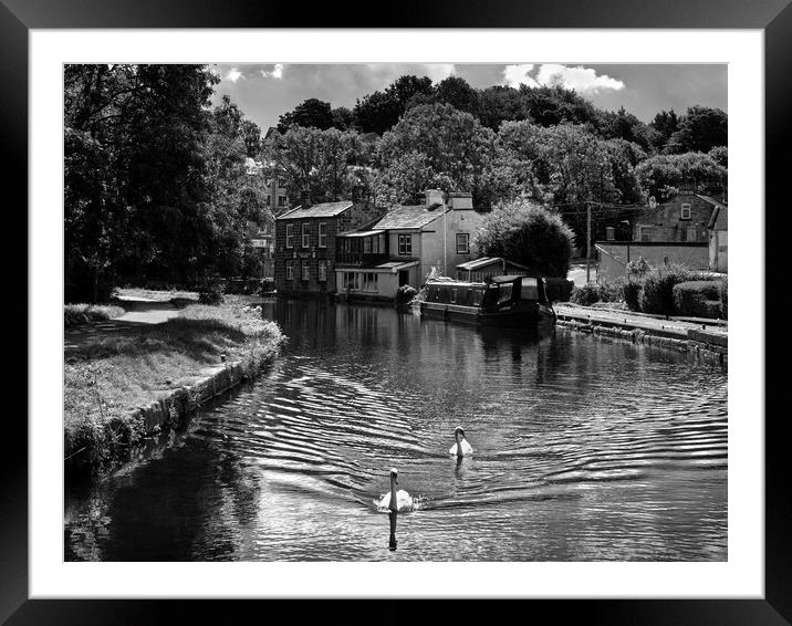 Rodley Barge Leeds Framed Mounted Print by Darren Galpin