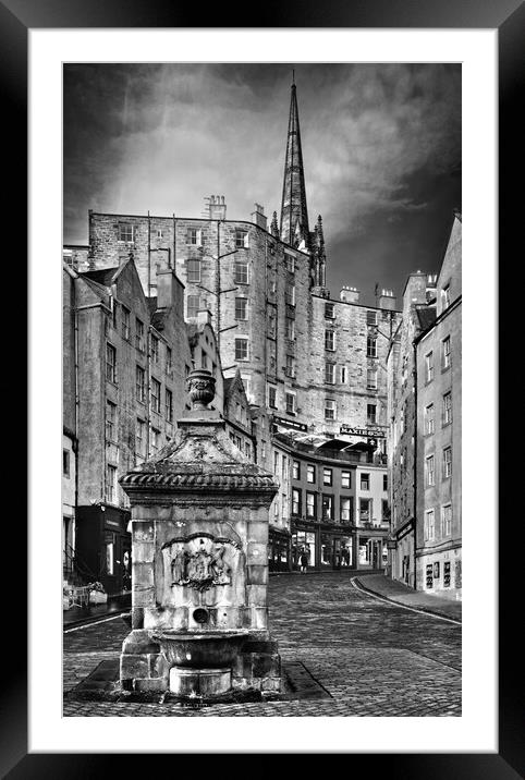 Edinburgh West Bow Framed Mounted Print by Darren Galpin