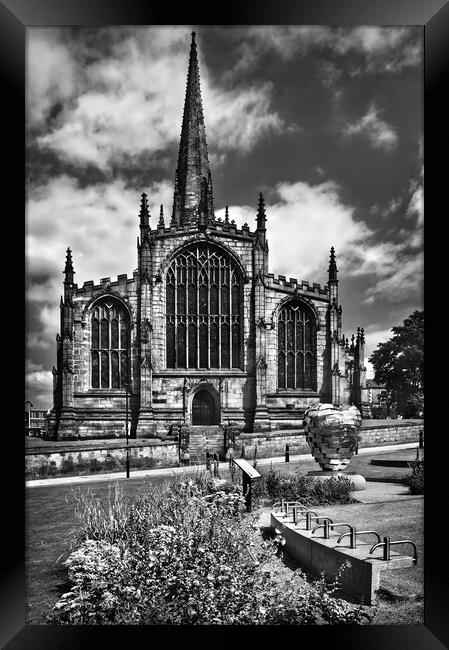 Rotherham Minster and Heart Of Steel Framed Print by Darren Galpin