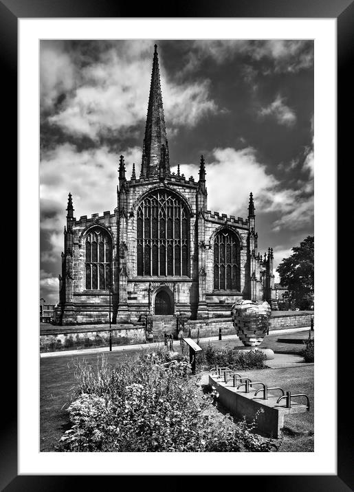 Rotherham Minster and Heart Of Steel Framed Mounted Print by Darren Galpin