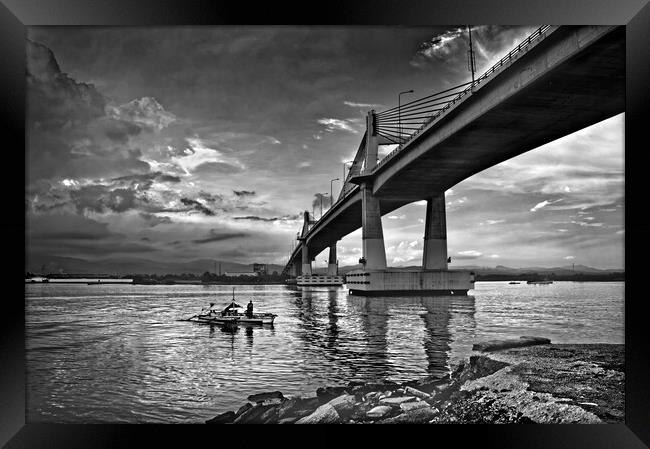 Cebu Marcelo Fernan Bridge  Framed Print by Darren Galpin