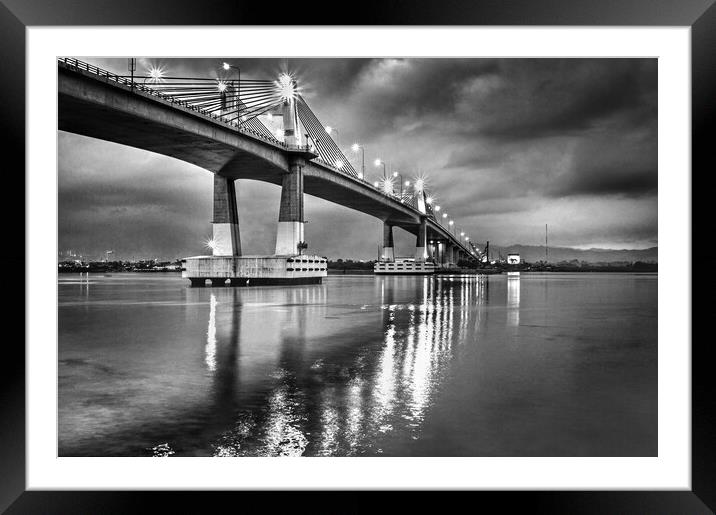 Cebu Marcelo Fernan Bridge  Framed Mounted Print by Darren Galpin