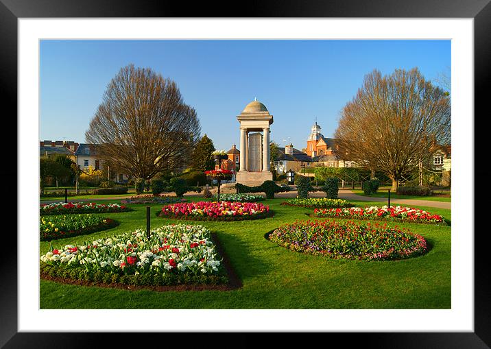 Vivary Park Gardens & Cenotaph Framed Mounted Print by Darren Galpin