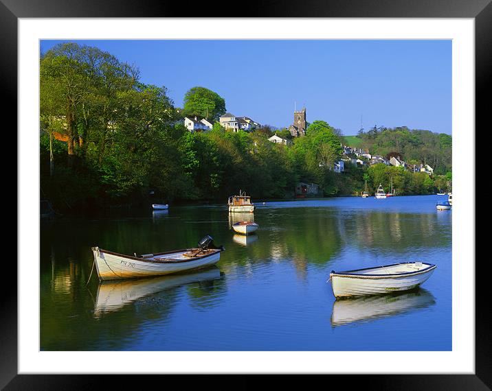 Noss Mayo & River Yealm Framed Mounted Print by Darren Galpin