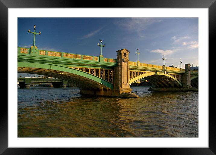 Southwark Bridge & River Thames,London Framed Mounted Print by Darren Galpin