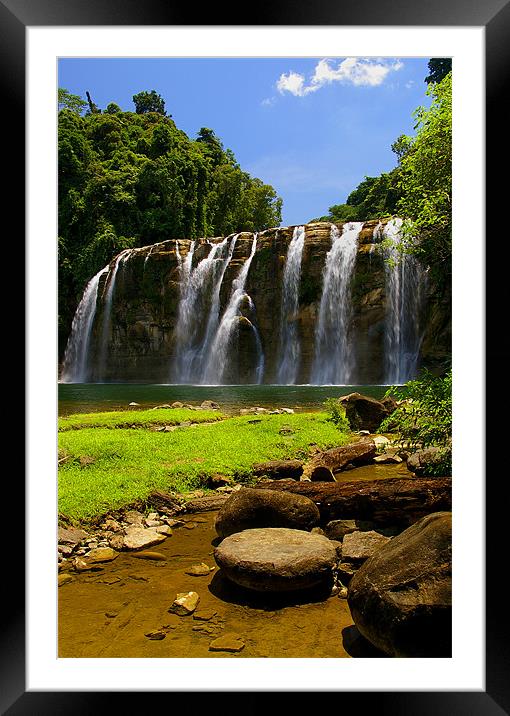 Tinuy-an Falls,Mindanao,Philippines Framed Mounted Print by Darren Galpin