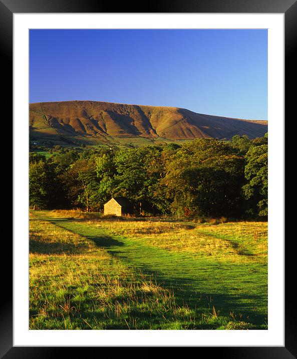 Footpath From Kinder Scout,Near Edale Framed Mounted Print by Darren Galpin