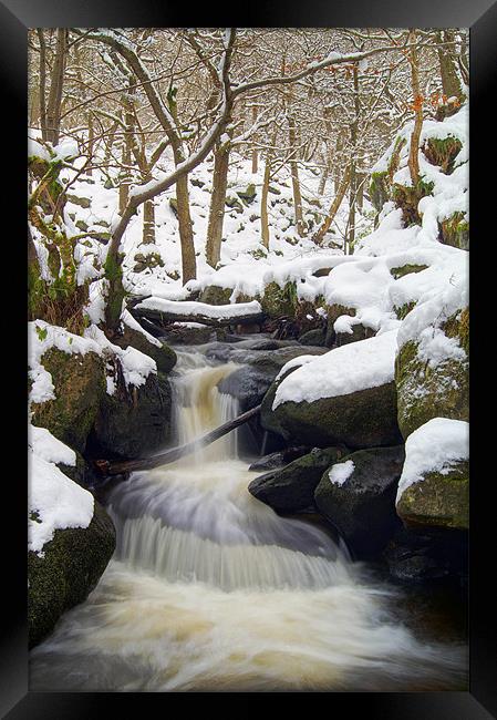 Winter In Padley Gorge Framed Print by Darren Galpin