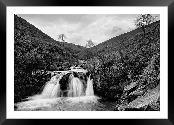 Peak District,Fair Brook Waterfalls Framed Mounted Print by Darren Galpin