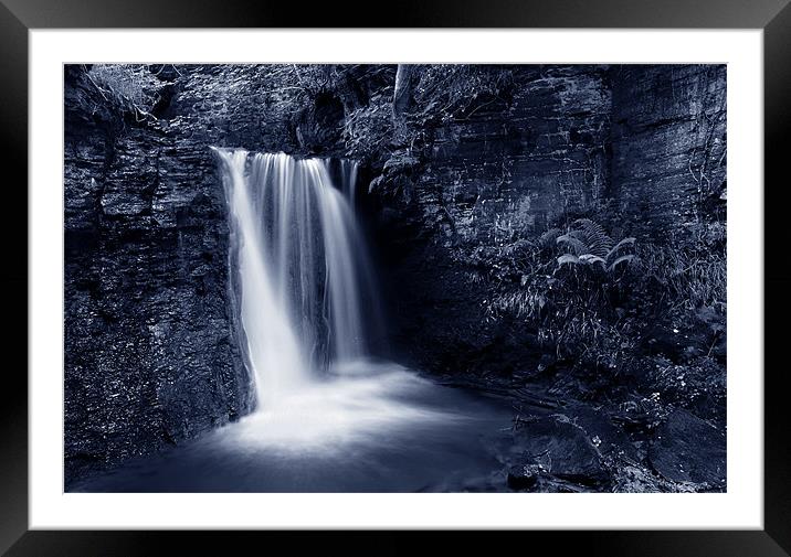Peak District Waterfall Framed Mounted Print by Darren Galpin