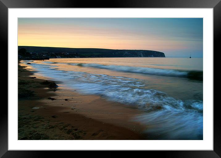 Swanage Sunset Framed Mounted Print by Darren Galpin