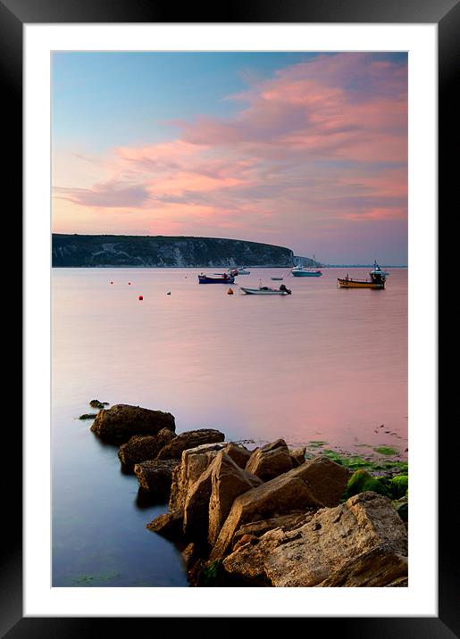 Looking across Swanage Bay, Dorset Framed Mounted Print by Darren Galpin