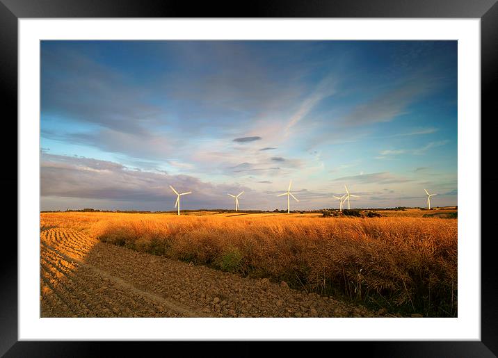 Wind Turbines in South Yorkshire Framed Mounted Print by Darren Galpin
