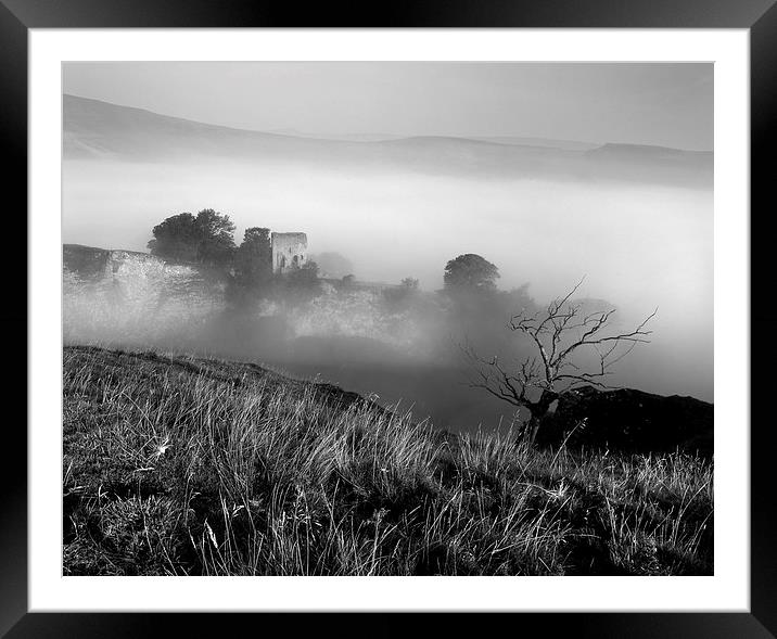 Peveril Castle from Cave Dale Framed Mounted Print by Darren Galpin