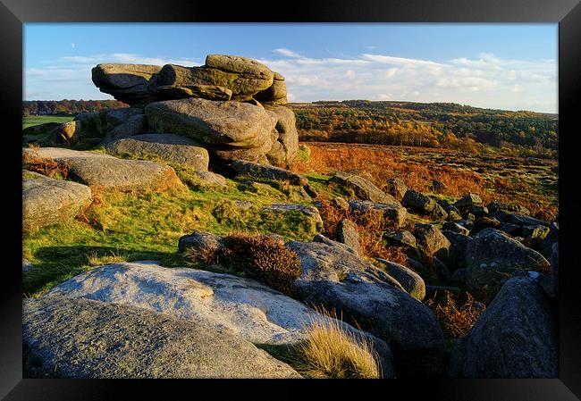 Owler Tor Framed Print by Darren Galpin