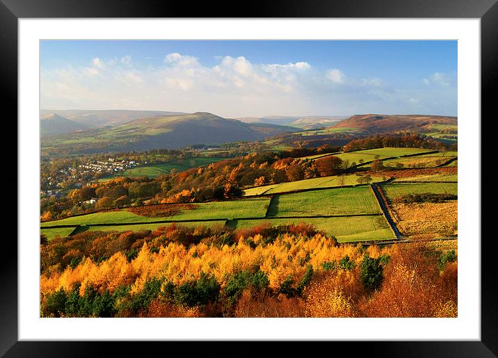 Hathersage Autumn Colours Framed Mounted Print by Darren Galpin