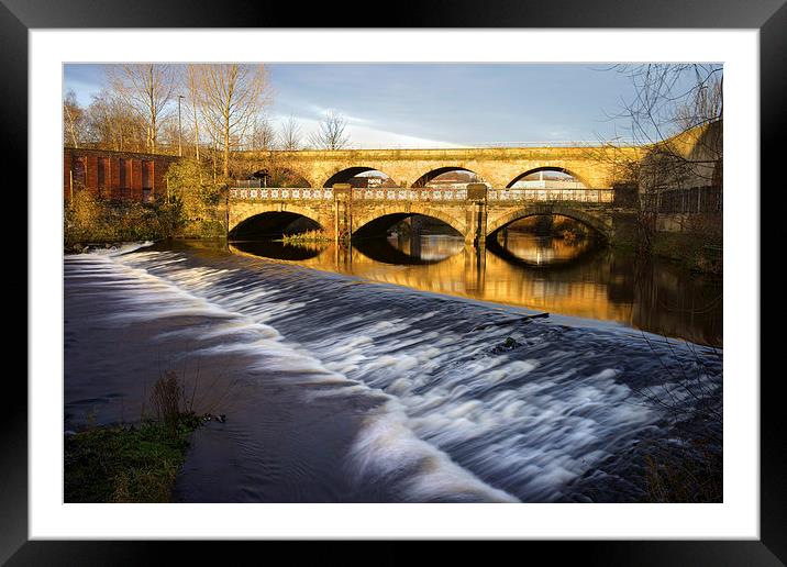 Norfolk Bridge and Burton Weir Framed Mounted Print by Darren Galpin