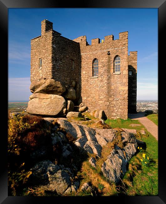 Carn Brea Castle Framed Print by Darren Galpin