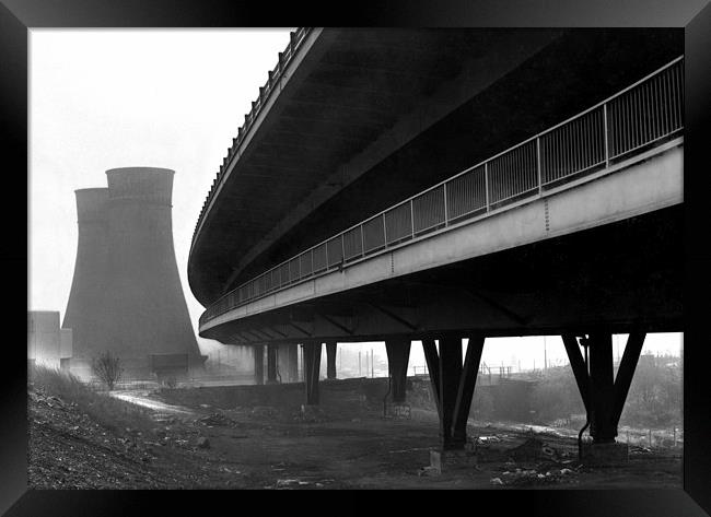 Tinsley Cooling Towers & Viaduct Framed Print by Darren Galpin