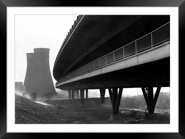 Tinsley Cooling Towers & Viaduct Framed Mounted Print by Darren Galpin