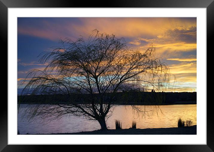 Rother Valley Sunset Framed Mounted Print by Darren Galpin