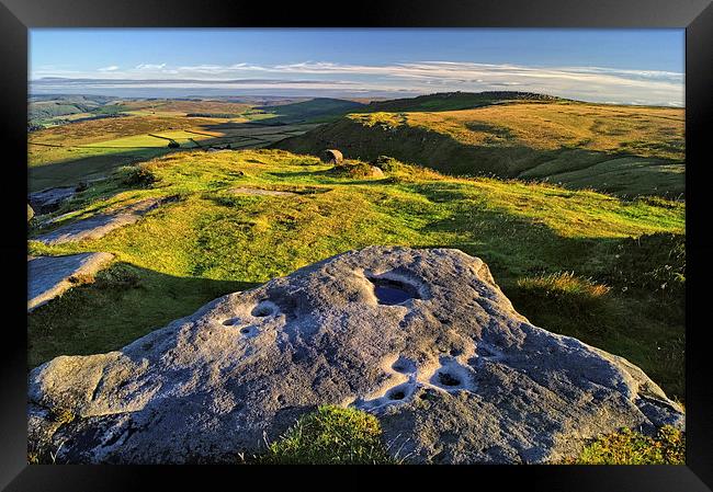 View from Higger Tor Towards Stanage Edge Framed Print by Darren Galpin