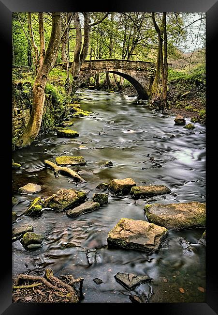 River Rivelin & Roscoe Bridge Framed Print by Darren Galpin