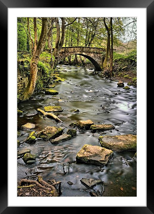 River Rivelin & Roscoe Bridge Framed Mounted Print by Darren Galpin