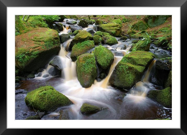 Wyming Brook Falls 3 Framed Mounted Print by Darren Galpin