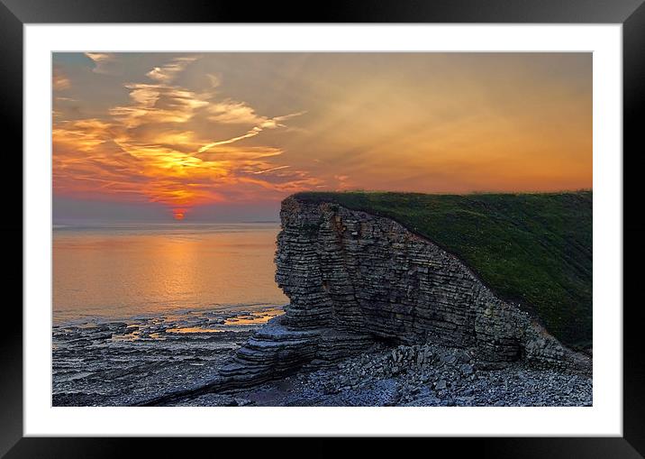 Nash Point Sunset  Framed Mounted Print by Darren Galpin