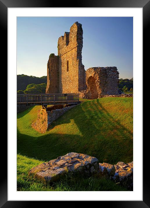 Ogmore Castle Framed Mounted Print by Darren Galpin