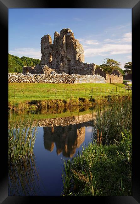Ogmore Castle Reflections Framed Print by Darren Galpin