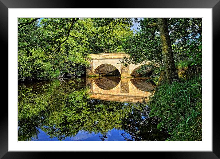  Leadmill Bridge and River Derwent Reflections Framed Mounted Print by Darren Galpin