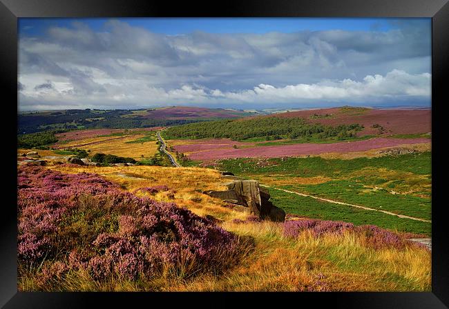 View From Burbage Rocks  Framed Print by Darren Galpin