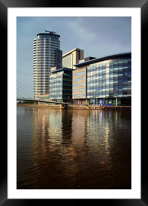MediaCityUK, Salford Quays, Greater Manchester  Framed Mounted Print by Darren Galpin