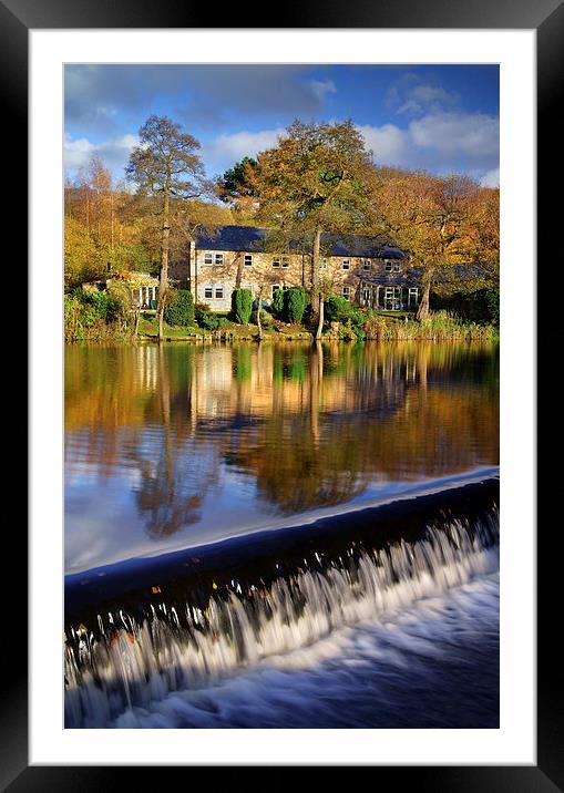 Bamford Weir and River Derwent Framed Mounted Print by Darren Galpin