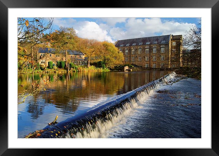 Bamford Weir and Mill  Framed Mounted Print by Darren Galpin