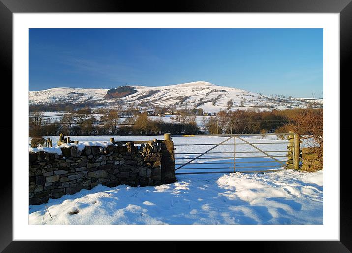 Lose Hill and Great Ridge in Winter  Framed Mounted Print by Darren Galpin