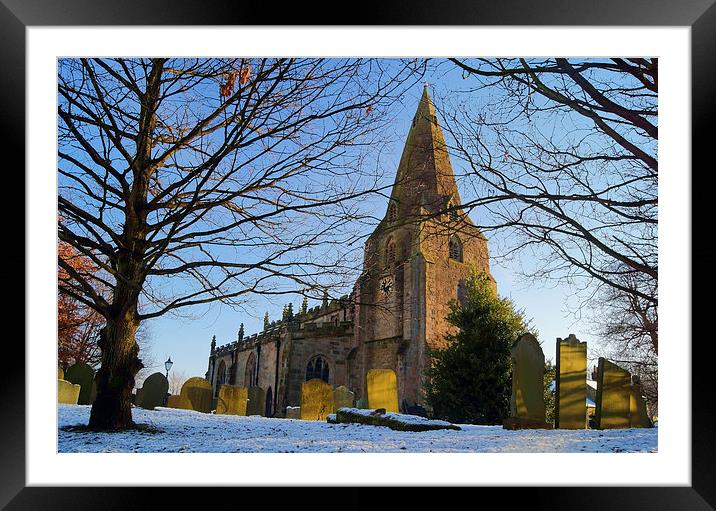 The Church of St Peter, Hope, Derbyshire  Framed Mounted Print by Darren Galpin
