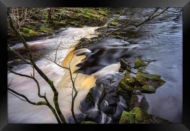 Yorkshire Bridge Falls  Framed Print by Darren Galpin