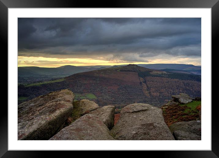 Stormy Skies over Great Ridge  Framed Mounted Print by Darren Galpin
