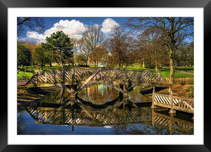 Weston Park Pond and Footbridge  Framed Mounted Print by Darren Galpin
