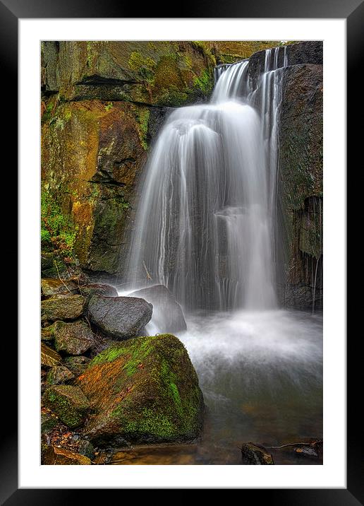 Lumsdale Falls  Framed Mounted Print by Darren Galpin