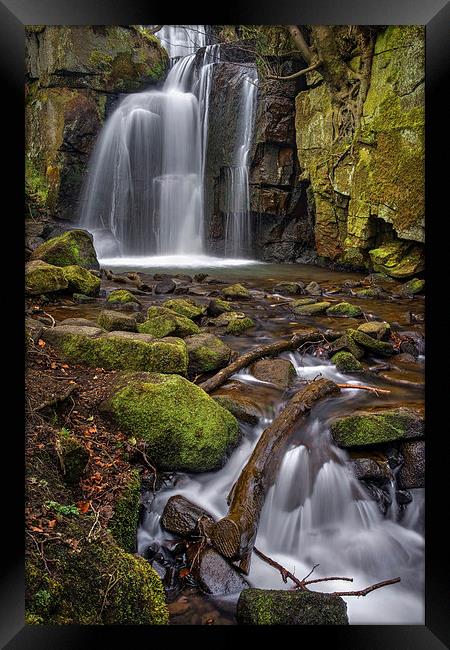 Lumsdale Falls and Bentley Brook  Framed Print by Darren Galpin