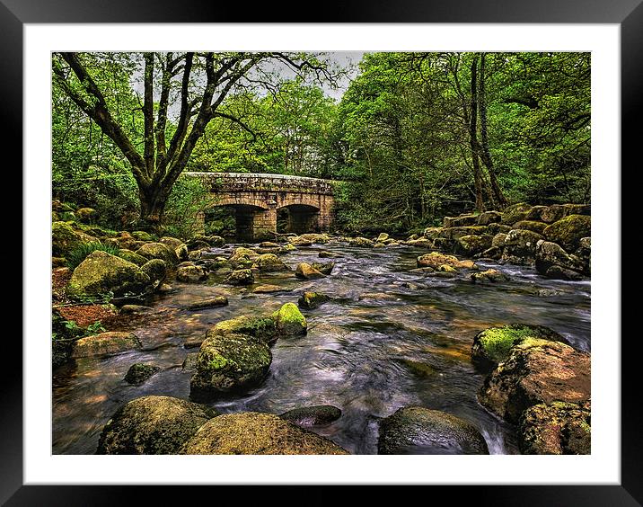 Shaugh Bridge and River Plym  Framed Mounted Print by Darren Galpin